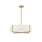 Suspendu incandescent Dainolite Preston PST-214P-AGB-WH 240W 4 lumières blanc