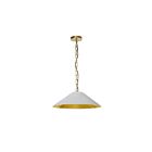 Suspendu incandescent Dainolite Presely PSY-M-AGB-692 100W 1 lumière blanc et or
