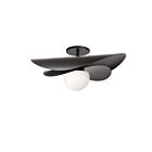 Dainolite PVN-2012LEDSF-MB Paven 1-Lumière 12W Noir mat LED Plafonnier semi encastré 3000K