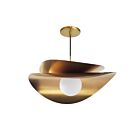 Dainolite PVN-2015LEDP-AGB Paven 1-lumière 15W Laiton vieilli LED Suspendu