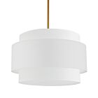 Lustre incandescent à 3 étages Dainolite Priya PYA-224C-AGB-WH 240W 4 lumières blanc