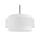 Lustre incandescent à 3 étages Dainolite Priya PYA-304C-MB-WH 400W 4 lumières blanc