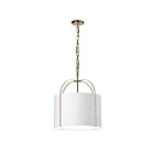 Suspendu à LED Dainolite Quincy QCY-181P-GLD-WH 60W 1-Lumière blanc