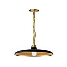 Suspendu à LED Dainolite Quentin QTN-181P-MB-AGB 60W 1-Lumière Noir mat