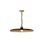 Dainolite QTN-241P-MB-AGB Quentin 1-lumière 60W Noir mat Suspendu