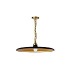 Dainolite QTN-241P-MB-AGB Quentin 1-lumière 60W Noir mat Suspendu