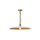 Dainolite QTN-241P-MW-AGB Quentin 1-lumière 60W Blanc mat Suspendu