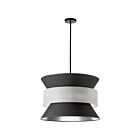 Suspendu à LED Dainolite Questa QUA-244P-BK-GRY 240W 4-Lumières Noir