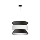 Suspendu à LED Dainolite Questa QUA-244P-BK-WH 240W 4-Lumières Noir