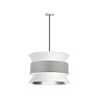Suspendu à LED Dainolite Questa QUA-244P-WH-GRY 240W 4-Lumières Blanc