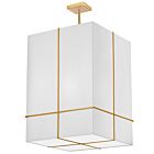 Suspendu Dainolite RAQ-184P-GLD-WH Raquel 4-Lumières Blanc 240W
