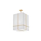 Suspendu Dainolite RAQ-184P-GLD-WH Raquel 4-Lumières Blanc 240W