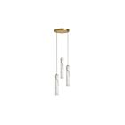 Dainolite RBN-1230LEDP-AGB Reuben 3-lumières 30W Blanc LED Suspendu