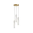 Dainolite RBN-1230LEDP-AGB Reuben 3-lumières 30W Blanc LED Suspendu