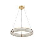 Dainolite RBN-2360LEDP-AGB-ALB Reuben 1-lumière 56W Imitation albâtre LED Suspendu