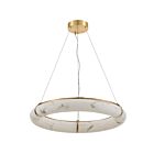 Dainolite RBN-2768LEDP-AGB-ALB Reuben 1-lumière 63W Imitation albâtre LED Suspendu