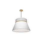 Suspendu Dainolite RCH-241P-AGB-WH Rochelle 1-Lumière Blanc 60W