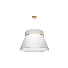 Suspendu Dainolite RCH-241P-AGB-WH Rochelle 1-Lumière Blanc 60W