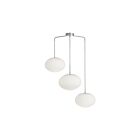Dainolite RCL-323P-PC Rachel 3-lumières 180W Blanc Suspendu