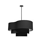 Dainolite ROR-244P-MB-BK Rory 4-lumières 240W Noir LED Suspendu
