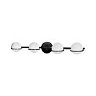 Vanité halogène Dainolite SOF-324W-MB Sofia 4-Lumières 100W Noir mat