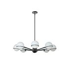 Lustre halogène Dainolite Sofia SOF-388C-MB 320W 8 lumières noir mat