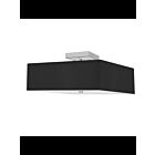 Plafonnier semi encastré incandescent Dainolite Seren SRN-143SF-PC-BK 18W 3-Lumières noir