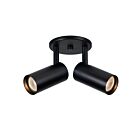 Dainolite STY-72SPT-MB Stanly 2-lumières 100W Noir mat LED Lampe sur rail