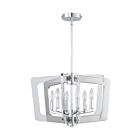 Lustre sur tige de LED Dainolite SWR-206C-PC séries Stillwater 6-lumières Chrome poli 360w