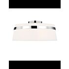 Plafonnier Semi Encastré LED Dainolite Symphony SYM-153SF-PC-WH 3-lumières 180W blanc