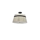 Dainolite SYV-153SF-MB-NAT Sylvie 3-Lumières 180W Blanc LED Plafonnier semi encastré