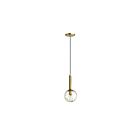 Suspendu incandescent Dainolite Tara TAR-61P-AGB-CL 60W 1 lumière laiton vieilli