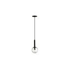 Suspendu incandescent Dainolite Tara TAR-61P-MB-CL 60W 1 lumière noir mat