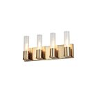 Vanité incandescence Dainolite TBE-174W-AGB Tube 4-Lumières Laiton vieilli 240W