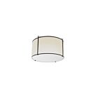 Plafonnier LED à tambour Dainolite Trapezoid TRA-121FH-BK-CRM 2-lumières 80W crème