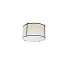 Plafonnier LED à tambour Dainolite Trapezoid TRA-121FH-BK-CRM 2-lumières 80W crème
