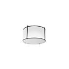 Plafonnier LED à tambour Dainolite Trapezoid TRA-121FH-BK 2-lumières 80W noir
