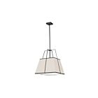 Suspendu LED Dainolite Trapezoid TRA-181P-BK-CRM 1-lumière 100W crème