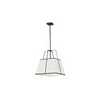 Suspendu LED Dainolite Trapezoid TRA-181P-BK-WH 1-lumière 100W blanc