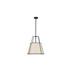 Suspendu LED trapézoïdal Dainolite Trapezoid TRA-1P-BK-CRM 1-lumière 100W crème