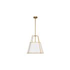 Suspendu à tige Dainolite TRA-1P-GLD-WH Trapezoid 1-Lumière 100W Or