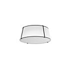 Plafonnier LED Dainolite Trapezoid TRA-224FH-BK-WH 4-lumières 400W blanc