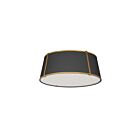Plafonnier LED Dainolite Trapezoid TRA-224FH-GLD-BK 4-lumières 400W noir