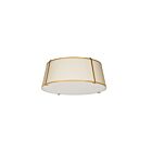 Plafonnier LED Dainolite Trapezoid TRA-224FH-GLD-CRM 4-lumières 400W crème