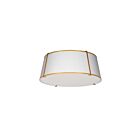 Plafonnier LED Dainolite Trapezoid TRA-224FH-GLD-WH 4-lumières 400W blanc