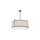 Suspendu Tambour LED Dainolite Trapezoid TRA-244P-BK-CRM 4-lumières 400W crème