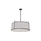 Suspendu tambour LED Dainolite TRA-244P-BK-WH Trapazoid 4-Lumières 400W Noir