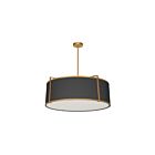 Suspendu Tambour LED Dainolite TRA-244P-GLD-BK 4-lumières
