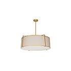 Suspendu Tambour LED Dainolite Trapezoid TRA-244P-GLD-CRM 4-lumières 400W crème