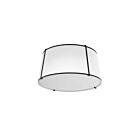 Plafonnier encastré incandescent Dainolite TRA-3FH-BK-WH Trapezoid 3-Lumières 120W Noir mat